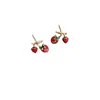 Brincos Casuais e Elegantes de Morango Design de Nicho Brincos de Verão para Mulheres 2025 Novos Brincos Modernos Fruta Exquisite