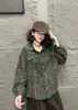 Otoño 2026 Nueva Moda Estampada Cuello Solapa Holgada Adelgazante Manga Larga Camisa de Madre Blusa Elegante Mayoreo