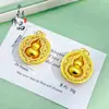 Tienda de Oro Mismo Estilo Oro Antiguo Incrustado con Diamantes Colgante de Calabaza Ruyi Giratorio Nuevo Chino Versátil Colgante de Calabaza de la Fortuna