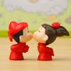 Desenhos animados bonito casamento suprimentos xianggong senhora 2 geração casal pequena boneca de mão