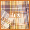 Uniforme jk falda otoño básico conjunto completo de falda a cuadros camisa manga corta corbata de lazo conjunto completo de estilo universitario japonés