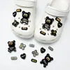 Acessórios de decoração de sapatos DIY para Crocs, fivelas decorativas fofas de pelúcia 3D de desenhos animados, leão e gato do zoológico para a superfície do sapato