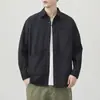 Nueva camisa de manga larga para hombre, estilo otoño, camisa de trabajo exterior de moda, top holgado, chaqueta casual al por mayor