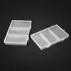 Caja de Plástico Transparente PP de 3 Compartimentos con Tapa, Caja Organizadora de Escritorio para Equipo de Pesca Juguete, Caja Organizadora para Señuelos, Anzuelos, Hilo de Pesca