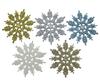 Pingente Floco de Neve Glitter Local de Casamento Natalino Pingente Decorativo DIY Floco de Neve Rosa Glitter 5-18cm