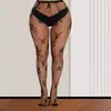 Medias de Red de Calavera Europeas y Americanas Halloween Y2K Milenio Chica Picante Tira Cruzada Red de Pesca Subcultura Personalidad Medias de Red Venta al por Mayor