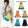 Bolsa de Pecho Ligera para Botella de Agua de Senderismo al Aire Libre, Bolso de Hombro con Cordón Unisex, Bolso Cruzado Casual para Teléfono de Viaje y Senderismo con Bloques de Color