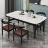 Mesa de jantar simples, moderna e sofisticada, mesa de jantar e combinação de cadeiras, apartamento pequeno, casa, restaurante, imitação, mesa de pedra, aluguel de casa, aluguel de casa