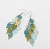 Aretes Colgantes de Mariposa y Hoja Huecos de Moda Coloridos Otoño e Invierno Vintage Personalizados Árbol de la Vida Metal Gancho para la Oreja