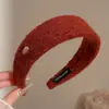 Diadema retro de corona alta para mujer, simple y elegante, diadema de ala ancha que no estrangula el cabello, accesorio para el cabello de moda estilo coreano