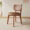 Cadeira de Jantar em Madeira Maciça para Uso Doméstico, Cadeira Moderna Estilo Creme com Almofada Macia, Banqueta de Jantar, Cadeira para Reunião de Hotel, Cadeira de Jantar de Luxo Leve com Encosto, Outros