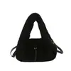 Bolsa de Mão Fofa Estilo Coreano Nicho Feminina Outono 2026 Nova Bolsa Tote de Pelúcia Leve de Luxo Bolsa de Ombro para o Trabalho