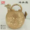 Vasijas de Cerámica Estilo Antiguo para Vino, Ollas, Jarras, Botellas de Fondo Puntiagudo, Tazones de Cerámica, Ollas de Cerámica de Colores con Patrón de Danza, Artículos Decorativos, Cerámica Negra Majiayao