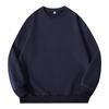 Sudadera de Cuello Redondo de 300g, Algodón Chino Estilo Hombros Descubiertos, Ropa de Otoño del Mismo Estilo para Hombres y Mujeres, Logotipo Estampado a Color Puro, Nueva Chaqueta Versátil de Otoño e Invierno