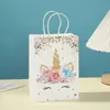 Bolsa de Tote de Sirena Impresa para Fiesta Publicitaria de Papel Kraft Bolsa para Empaque de Ropa de Pony Bolsa de Regalo Bolsa de Tienda