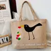 Bolso de Hombro Nuevo Estampado, Bolso de Lona para Mujer de Mano, Bolso Tote Estilo Coreano de Gran Capacidad, Bolso Artístico para Estudiante