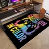 Alfombra para Habitación de E-Sports Transfronteriza de Terciopelo de Cristal Estilo Tecnología 3D Alfombra para Sala de Estar Alfombra para Suelo de Silla Giratoria de Dormitorio Alfombra Insonorizada y Resistente a Manchas