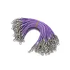 Hilo de Cera Coreano Colorido de 2 mm Cierre de Langosta Corto de Aleación Cordón de unos 13 cm de Largo Cuerda para Colgante DIY Hebilla de Doble Extremo Accesorios