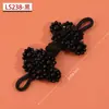 Botões Cheongsam, Botões de Libélula, Botões de Disco de Cristal Pérola Bordados à Mão, Vestido Chinoiserie Saia com Rosto de Cavalo, Botões Decorados à Mão