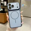 Aplicável à capa de celular iPhone 18 PRO MAX, atração magnética com sensação de pele fosca bicolor, Apple 17 com película para lente, à prova de queda 16