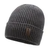 Chapéu Chapéu Masculino de Inverno Tricotado Forrado com Lã Grosso Quente Chapéu de Lã Chapéu de Algodão Inverno Ciclismo À Prova de Vento Frio Cabeça
