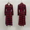Ropa de otoño de talla grande para mujer transfronteriza europea y americana de Amazon, abrigo de longitud media, vestido camisero holgado con abertura lateral