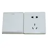 Venta al por mayor de fábrica tipo 86 interruptor de pared blanco de un polo y tiro simple, bloque de PC, placa de combustible, interruptor de balancín simple