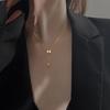 S925 Prata H Carta Tassel Colar Mulheres 2021 Novo Alto Grau Luz Luxo Nicho Design Sense Collarbone Chain All-match