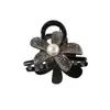 Pinza para el Cabello de Flor con Pedrería Coreana, Accesorio para el Cabello de Alta Gama y Exquisito, Pinza Tiburón para la Parte Trasera de la Cabeza de Verano