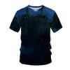 Camiseta para Hombre, Ropa Y2K, Cómics, Camiseta de Halloween, Gris