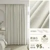 Cortinas para Dormitorio con Oscurecimiento Total, Nuevo Estilo 2025, Algodón y Lino, Estilo Crema, Lujo Ligero, Sensación de Alta Gama, Aislamiento Térmico, Tela Protectora Solar para la Sala de Estar
