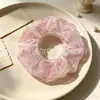 Scrunchies Doces de Malha Colorida Organza Strass Estilo Coreano Elásticos de Cabelo Loja de Joias Fornecedor Fonte Fábrica
