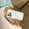 Estilo Menina Patchwork Colorido Floral Cordão Capa para Celular 17Promax Adequado para 15Pro Camada Dupla 14Promax16