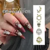 Accesorios Populares de Uñas Transfronterizos Celebridad de Internet Navidad de Gama Alta Corona de Navidad Moño para Uñas Aleación Accesorios para Uñas Super Brillantes