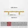Manija de puerta de gabinete de latón macizo estilo francés, manija de armario de color dorado, manija de mueble de puerta corrediza de armario estilo crema, manija de gabinete de vino