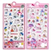 Adesivos de Cristal Estéreo com Relevo da Hello Kitty 3D Sanrio Adesivos Decorativos de Desenho Animado para Recompensa Infantil
