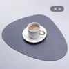 Jogos americanos de couro dupla face estilo nórdico, triangulares, à prova d'água e isolantes térmicos, jogos de mesa estilo ocidental para restaurante Ningxin, atacado