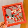 Pulsera Infantil Navideña de Venta Caliente Transfronteriza Pulsera de Cuentas Coloridas Hecha a Mano Versátil para Disfraz de Fiesta Joyería Regalo de Navidad