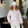 2026 Inverno Nova Moda Versátil Estiloso Quente Estilo Coreano Simples Casaco Feminino de Algodão com Capuz