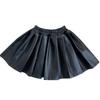 Roupas infantis outono e inverno novo saia infantil para bebês em couro PU saia plissada lisa versátil estilo coreano TW081