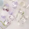Calcetines de Hielo de Seda de Verano para Mujer Calcetines Cortos de Cristal Calcetines de Seda de Vidrio Calcetines Bordados de Barco Cass Súper Transpirables Antigancho Seda