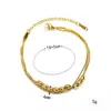 Pulseira Europeia e Americana Transfronteiriça Simples com Contas Redondas e Contas de Transferência, Corrente de Osso de Cobra de Três Camadas para Mulheres, Pulseira Elegante e Não Desbota de Aço Titânio