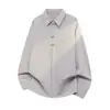 Nueva camisa a rayas estilo chino para hombre, de manga larga, corte holgado, casual, top estilo "old money", marca de moda, adecuada para adolescentes para usar en capas