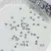Acessório de strass para nail art em zircônia chanfrada 5A triangular, popular online, strass para unha mini de fundo chato 3mm com design de laço