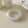 Pulseira de Resina Geométrica Irregular com Rebites da Moda Transfronteiriça para Mulheres, Acessórios de Pulseira Personalizados Exagerados da Moda Europeia e Americana
