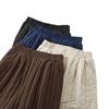 Calças de inverno estilo novo retrô listradas finas calças casuais acolchoadas de algodão linho espessadas calças de algodão quentes para mulheres