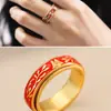 Selo de Deus Trono Carta de Amor Anel Não Me Esqueças Cor Esmaltada Anel Rotativo Anel Vintage Joia para Casal
