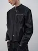 Chaqueta de cuero PU con cuello alto de diseño estilo americano para hombre, nueva marca de moda 2026, chaqueta corta biker elegante para hombre
