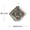 Comércio Exterior Ouro Prata Galvanoplastia Luxo Leve Hall de Entrada Cerâmica Vaso de Flores Plano Ornamento Atacado Artesanato Transfronteiriço Decoração de Hall de Entrada Branco Ying