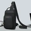Bolsa de Peito Masculina Urbana Simples Estilo Casual Bolsa Masculina de Nylon Grande Capacidade Bolsa Transversal de Ombro Único Bolsa para Esportes Motocicleta